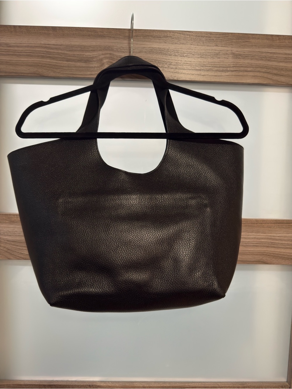 Anine Bing Black Lili Tote with Embossed Logo - Picture 4 of 7
